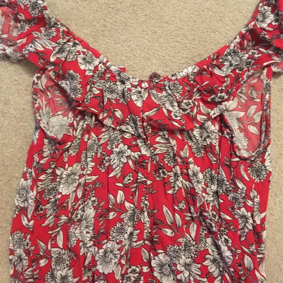 AE floral spring swing dress off the shoulder - Picture 4 of 4